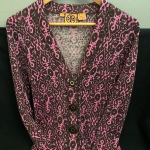 - Tory Burch Animal Print Cardigan Size XS
